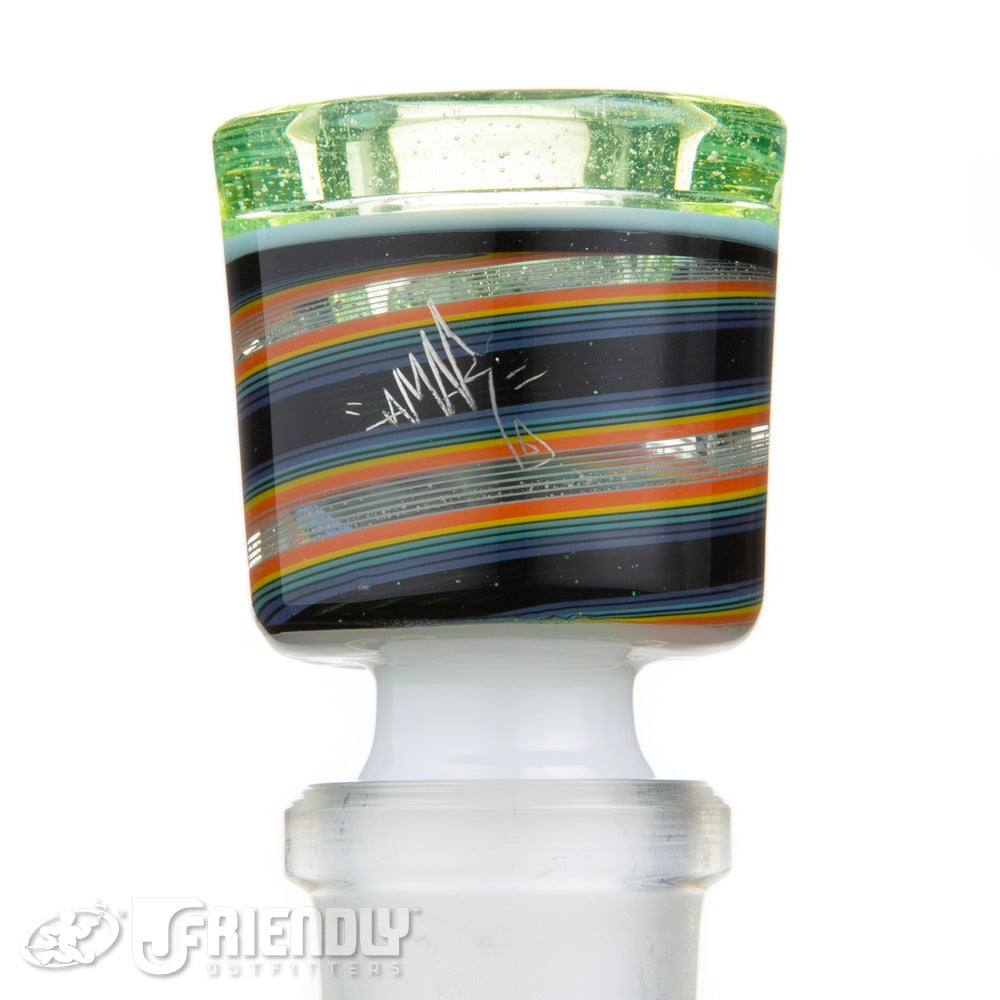 Amar Glass 18mm Multi Hole Green Bowl Spiral Slide
