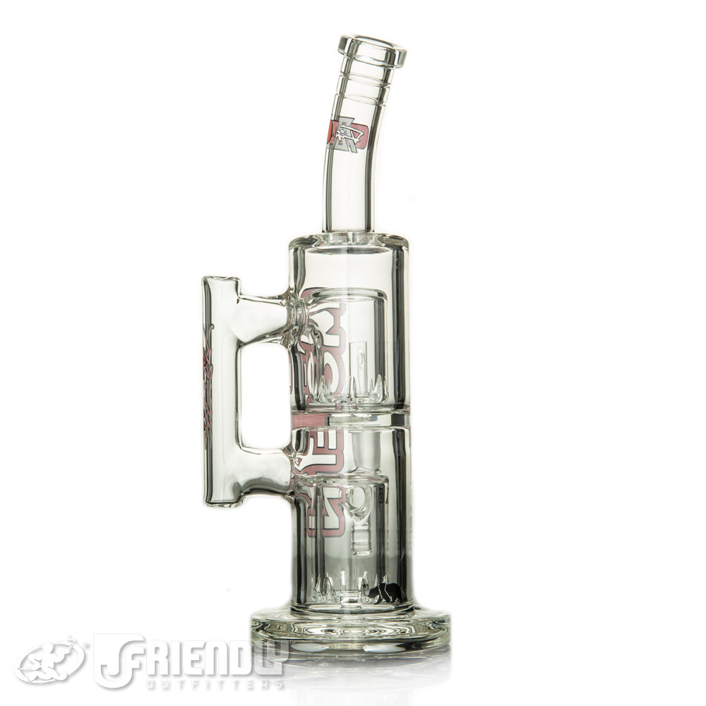 Moltn Glass 50 Double Can Bubbler w/Red Label and Quartz Banger
