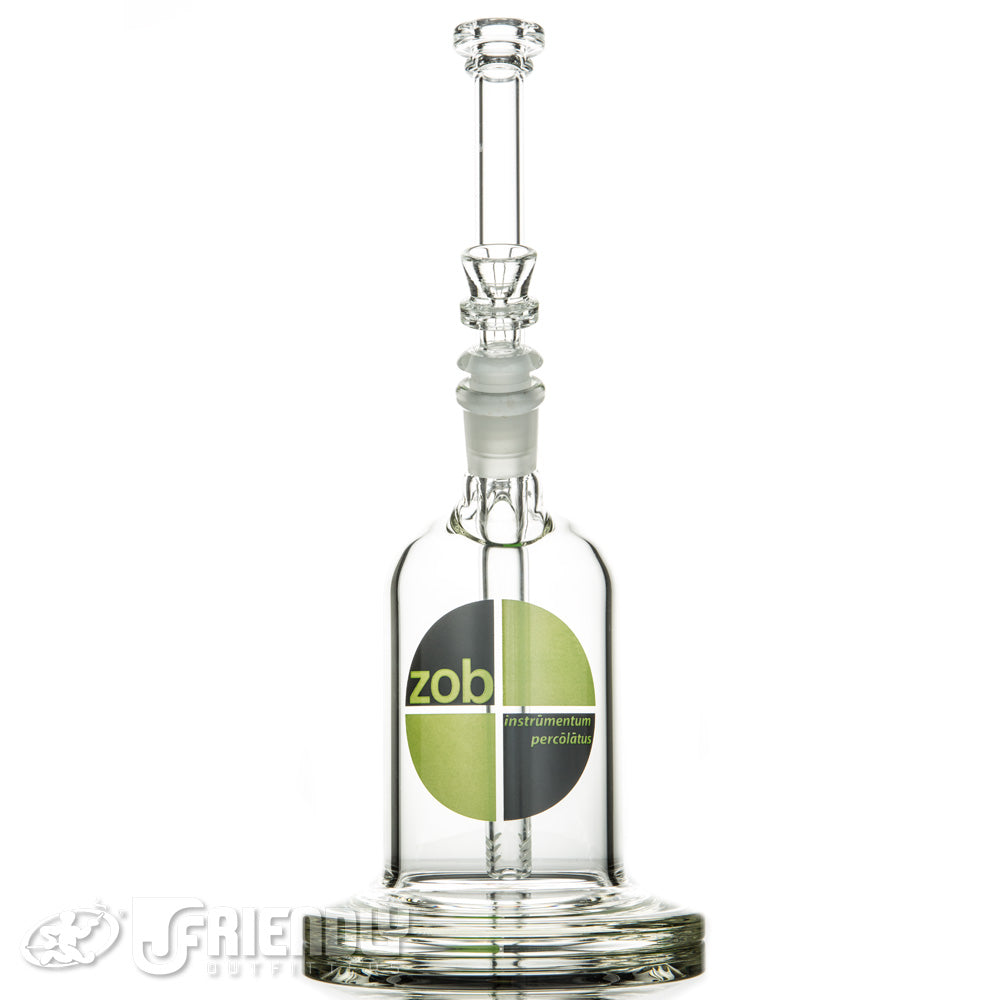 ZOB Glass 75mm Short Green and Black Label Tube