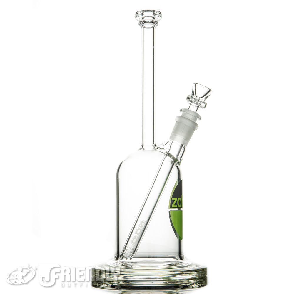 ZOB Glass 75mm Short Green and Black Label Tube